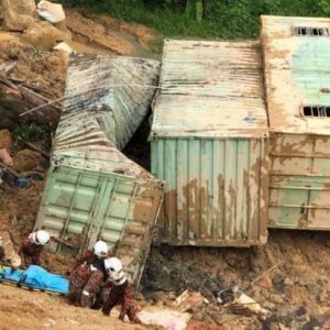 Landslide Causing Death at Paya Terubong Road Project in Penang